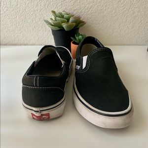 Black canvas classic slip-on vans